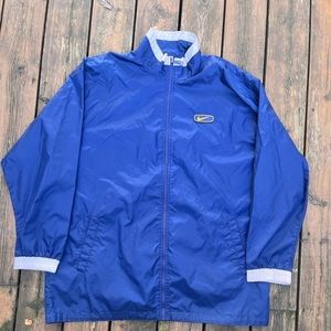 Vintage 1990 Nike Windbreaker Right side Swoosh  White and yellow stripe on back
